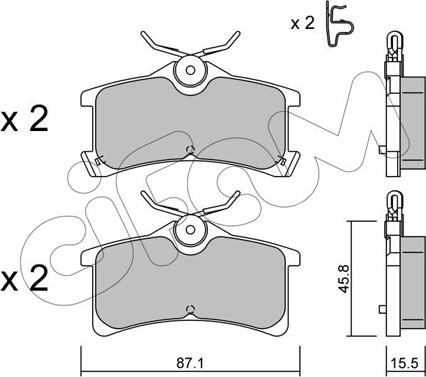 Cifam 822-449-0 - Kit pastiglie freno, Freno a disco autozon.pro