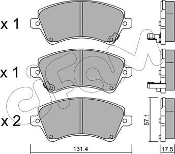 Cifam 822-446-0 - Kit pastiglie freno, Freno a disco autozon.pro