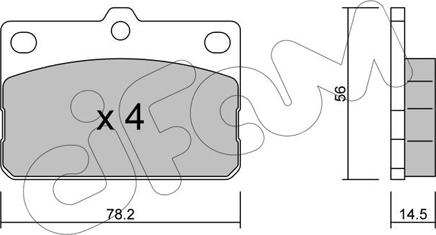 Cifam 822-440-0 - Kit pastiglie freno, Freno a disco autozon.pro