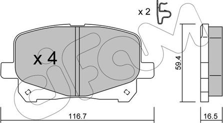 Cifam 822-443-0 - Kit pastiglie freno, Freno a disco autozon.pro