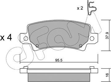 Cifam 822-447-0 - Kit pastiglie freno, Freno a disco autozon.pro