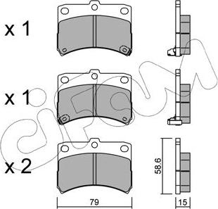 Cifam 822-459-0 - Kit pastiglie freno, Freno a disco autozon.pro