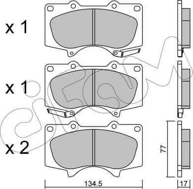 Cifam 822-454-0 - Kit pastiglie freno, Freno a disco autozon.pro