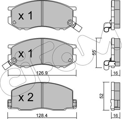 Cifam 822-455-0 - Kit pastiglie freno, Freno a disco autozon.pro