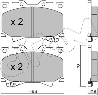 Cifam 822-452-0 - Kit pastiglie freno, Freno a disco autozon.pro