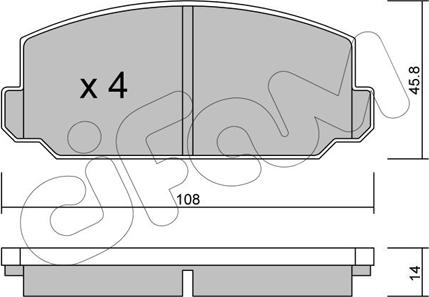 Cifam 822-461-0 - Kit pastiglie freno, Freno a disco autozon.pro