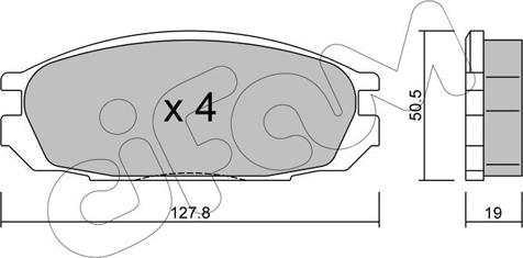 Cifam 822-409-0 - Kit pastiglie freno, Freno a disco autozon.pro