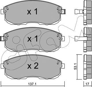 Cifam 822-404-0 - Kit pastiglie freno, Freno a disco autozon.pro