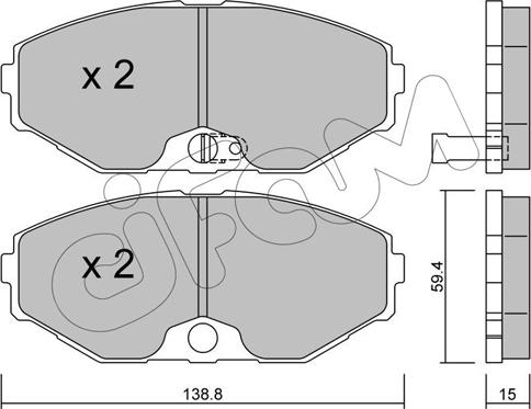 Cifam 822-405-0 - Kit pastiglie freno, Freno a disco autozon.pro