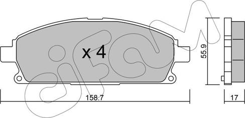 Cifam 822-406-0 - Kit pastiglie freno, Freno a disco autozon.pro