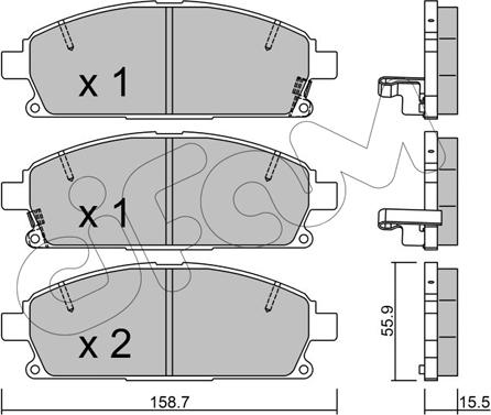 Cifam 822-406-2 - Kit pastiglie freno, Freno a disco autozon.pro