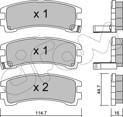 Cifam 822-408-0 - Kit pastiglie freno, Freno a disco autozon.pro