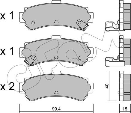 Cifam 822-403-0 - Kit pastiglie freno, Freno a disco autozon.pro