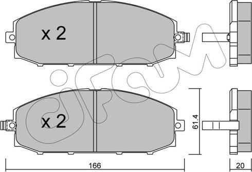 Cifam 822-407-0 - Kit pastiglie freno, Freno a disco autozon.pro