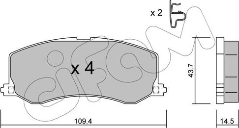 Cifam 822-417-0 - Kit pastiglie freno, Freno a disco autozon.pro