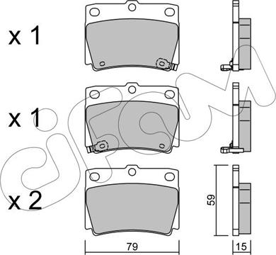 Cifam 822-484-0 - Kit pastiglie freno, Freno a disco autozon.pro