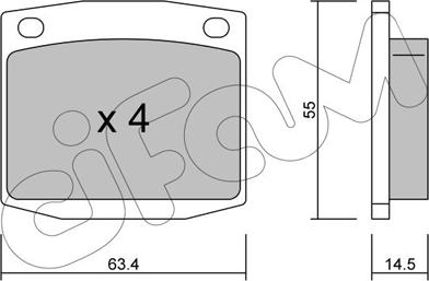 Cifam 822-486-0 - Kit pastiglie freno, Freno a disco autozon.pro