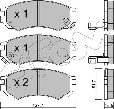 Cifam 822-488-0 - Kit pastiglie freno, Freno a disco autozon.pro