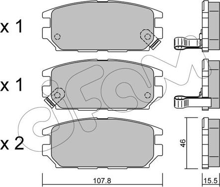 Cifam 822-483-0 - Kit pastiglie freno, Freno a disco autozon.pro