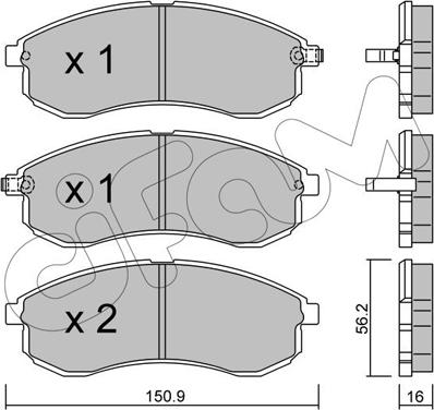 Cifam 822-482-0 - Kit pastiglie freno, Freno a disco autozon.pro