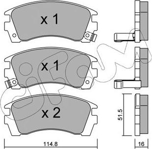 Cifam 822-487-0 - Kit pastiglie freno, Freno a disco autozon.pro