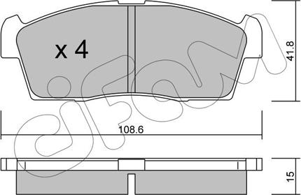 Cifam 822-439-0 - Kit pastiglie freno, Freno a disco autozon.pro