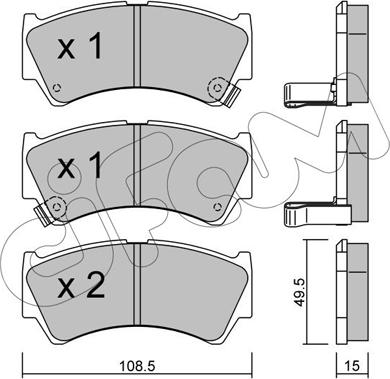 Cifam 822-436-0 - Kit pastiglie freno, Freno a disco autozon.pro