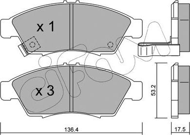 Cifam 822-437-0 - Kit pastiglie freno, Freno a disco autozon.pro