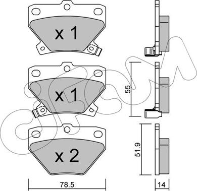 Cifam 822-424-0 - Kit pastiglie freno, Freno a disco autozon.pro