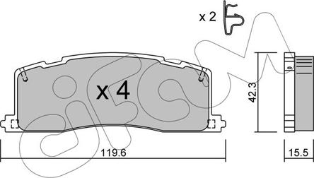 Cifam 822-426-0 - Kit pastiglie freno, Freno a disco autozon.pro