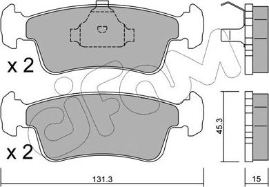 Cifam 822-420-0 - Kit pastiglie freno, Freno a disco autozon.pro