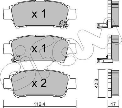 Cifam 822-428-0 - Kit pastiglie freno, Freno a disco autozon.pro