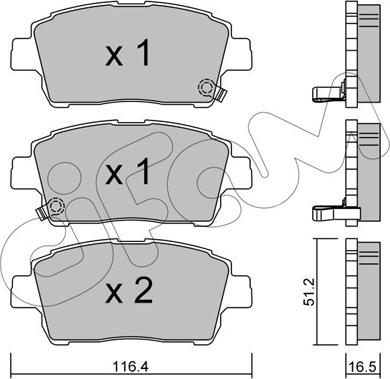 Cifam 822-423-0 - Kit pastiglie freno, Freno a disco autozon.pro