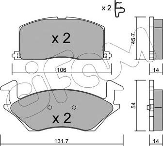 Cifam 822-422-0 - Kit pastiglie freno, Freno a disco autozon.pro