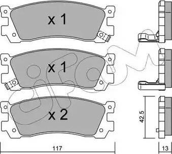 Cifam 822-474-0 - Kit pastiglie freno, Freno a disco autozon.pro