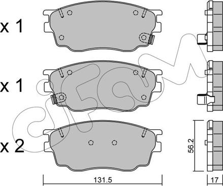 Cifam 822-475-0 - Kit pastiglie freno, Freno a disco autozon.pro