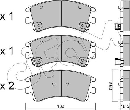 Cifam 822-476-0 - Kit pastiglie freno, Freno a disco autozon.pro