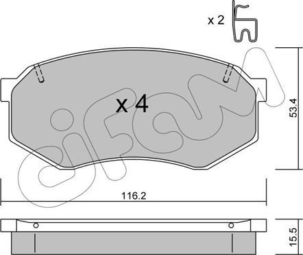 Cifam 822-471-0 - Kit pastiglie freno, Freno a disco autozon.pro