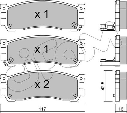 Cifam 822-478-0 - Kit pastiglie freno, Freno a disco autozon.pro