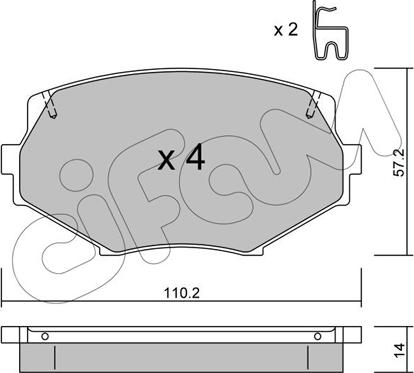 Cifam 822-472-0 - Kit pastiglie freno, Freno a disco autozon.pro