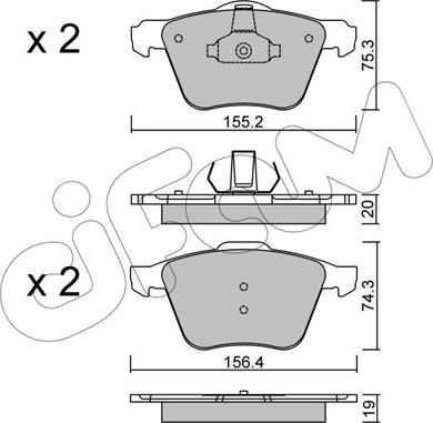 Cifam 822-599-1 - Kit pastiglie freno, Freno a disco autozon.pro