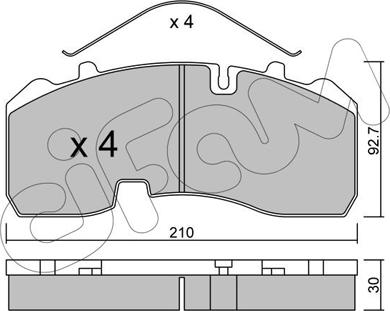 Cifam 822-595-0 - Kit pastiglie freno, Freno a disco autozon.pro