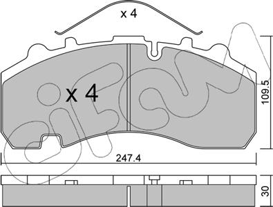 Cifam 822-596-0 - Kit pastiglie freno, Freno a disco autozon.pro