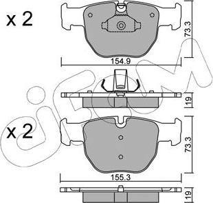 Cifam 822-598-0 - Kit pastiglie freno, Freno a disco autozon.pro