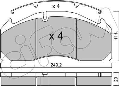 Cifam 822-593-0 - Kit pastiglie freno, Freno a disco autozon.pro