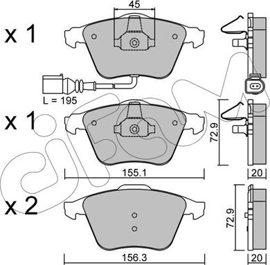 Cifam 822-549-4 - Kit pastiglie freno, Freno a disco autozon.pro