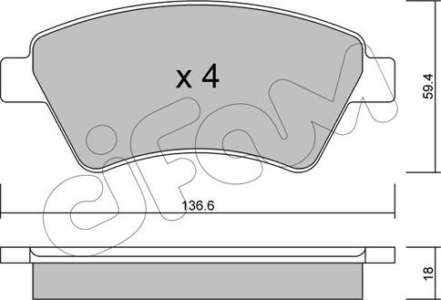 Cifam 822-544-0 - Kit pastiglie freno, Freno a disco autozon.pro