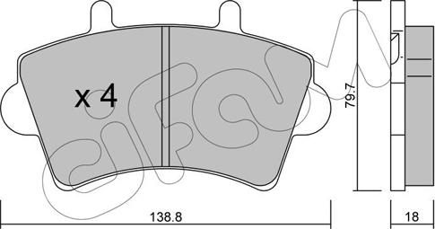 Cifam 822-545-0 - Kit pastiglie freno, Freno a disco autozon.pro