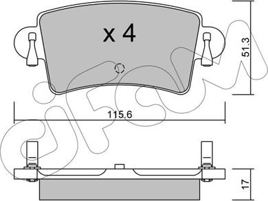 Cifam 822-546-0 - Kit pastiglie freno, Freno a disco autozon.pro