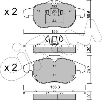 Cifam 822-540-0 - Kit pastiglie freno, Freno a disco autozon.pro